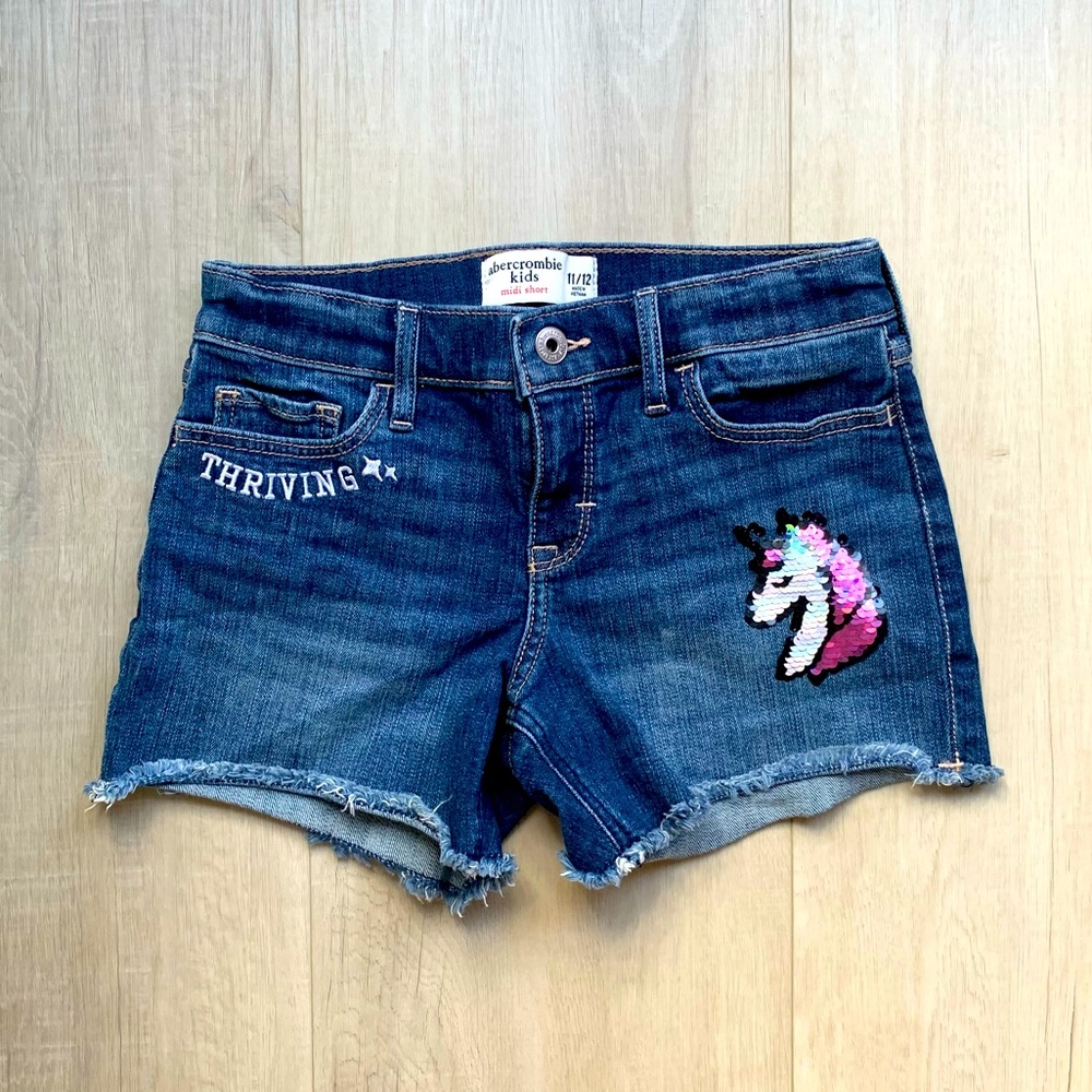 Abercrombie Kids Midi Jean Shorts 11/12